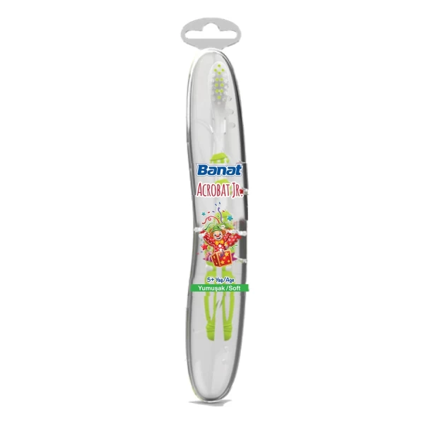 Banat Periuta de dinti pentru copii +5 ani, Acrobat Soft in huse - image 2