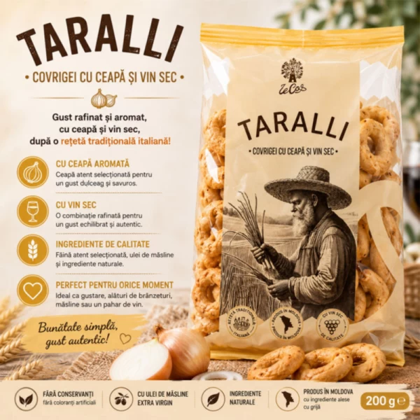 Tarallini Covrigei cu ceapa 200 g - image 2