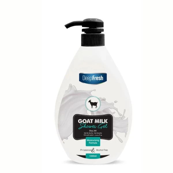 DeepFresh Gel-Creama de dus cu pompa, Lapte de Capra 1000 ml - image 1