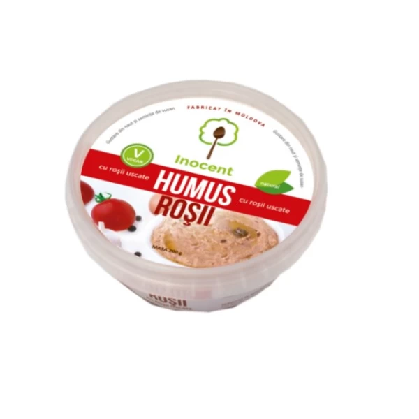 Хумус иночент с помидорами 200gr, Angromix - image 1