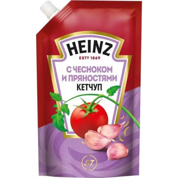 Ketchup Heinz 320g cu usturoi si condimente - image 1