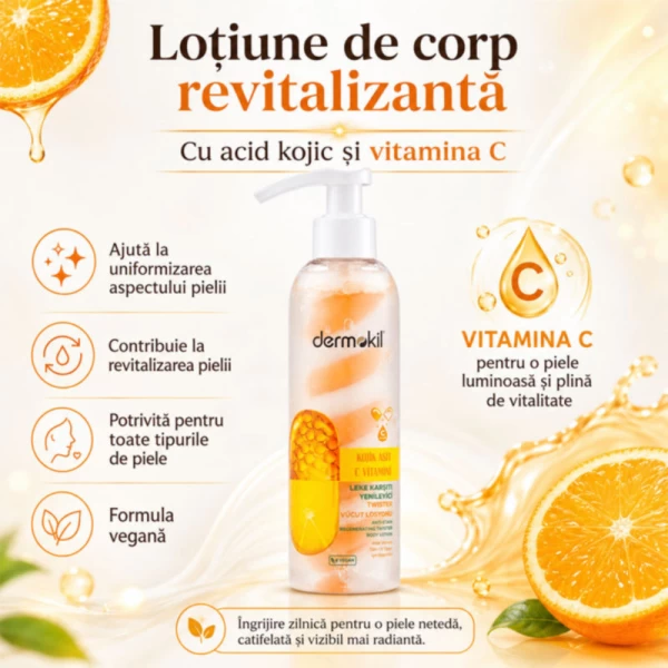 Dermokil Lotiune cu acid kojic si vitamina C Twister 200 ml - image 2