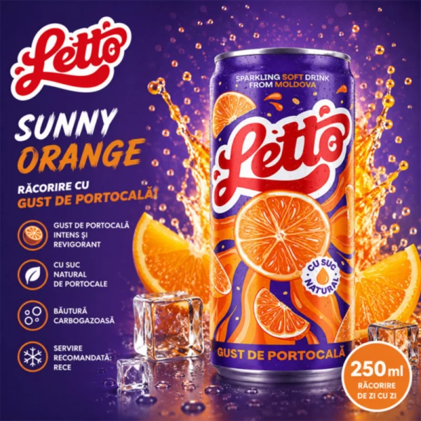 Letto Băutură carbogazoasă Sunny Orange 250ml - image 2