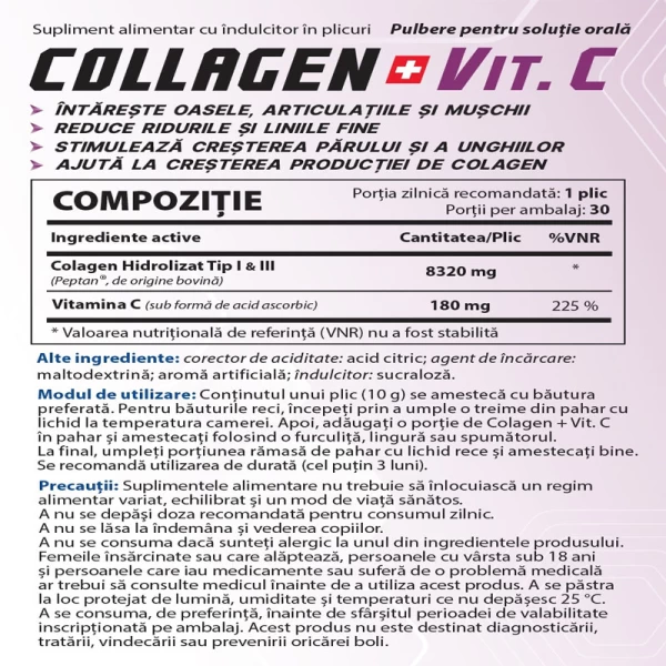 BP Protectie de articulatie Collagen + Vit C 30pack - image 3