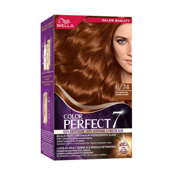 Wella Color Perfect Vopsea Blond Inchis Chihlimbar 6/74 - image 1