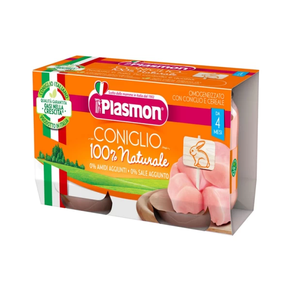 Plasmon Piure carne de iepure 2x80g (4 luni) - image 1