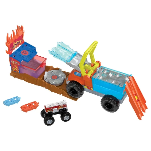 Игровой набор с 5-Alarm Rescue серии Monster Trucks Color Shifters Hot Wheels - image 2