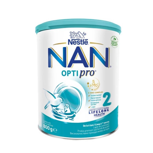 NAN OPTIpro 2 Formula de lapte (6+ luni), 800 g - image 1