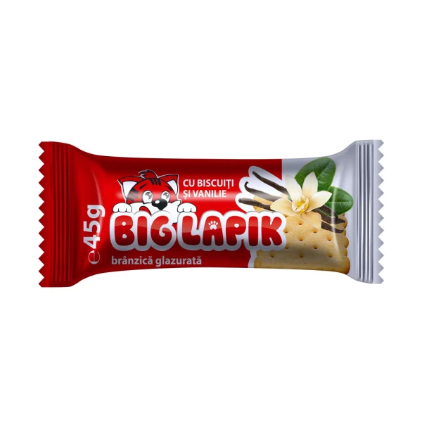 *Big Lapik Brinzica glazurata cu biscuiti si vanilie 45 gr - image 1