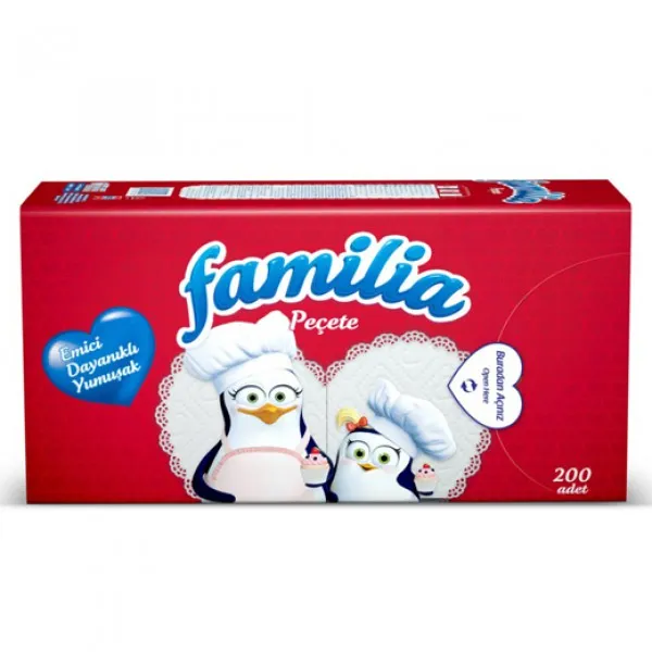 Familia Servetele de bucatarie 1strat albe 200buc - image 1