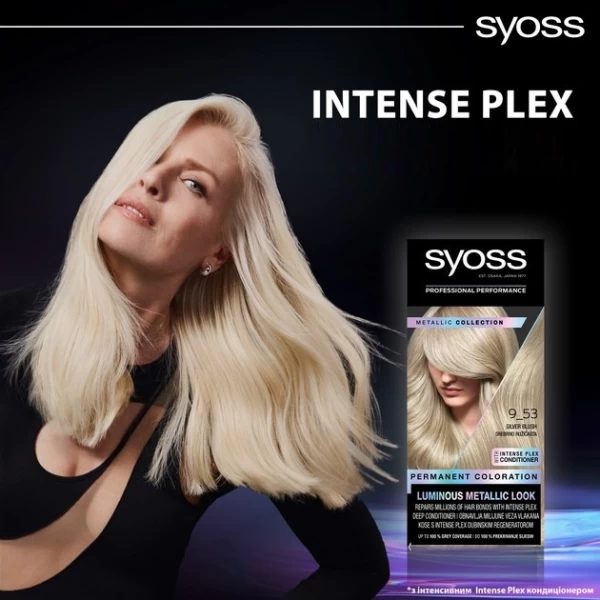 Syoss Vopsea de par 9-53 Argintiu Luminos - image 2