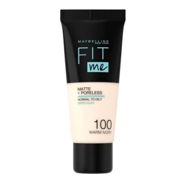 Fond de ten mat Nuanta 100 Warm Ivory Fit Me, 30 ml, Maybelline - image 2