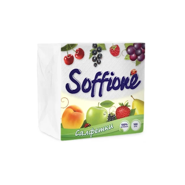 Soffione Салфетки столовые однослойные 24x24 см 100 шт - image 1