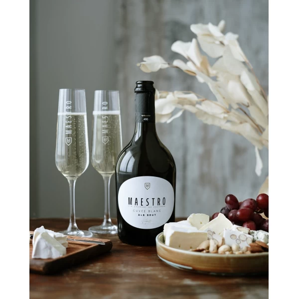 Maestro Вино игристое Cuvee Blanc белое брют 0,75л - image 2