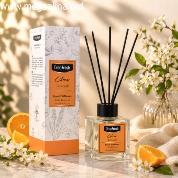DeepFresh Odorizant cu betisoare parfumate 100ml Citrus - image 2