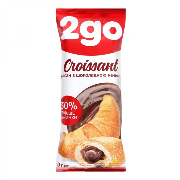 2Go Круассан миди  60г с шоколадной начинкой - image 1