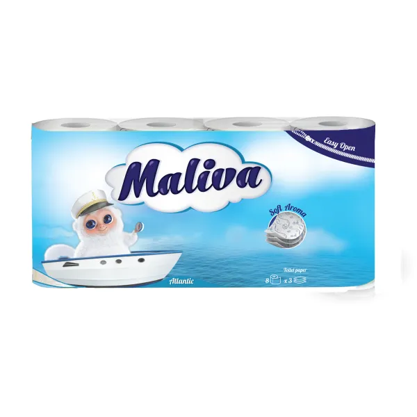Maliva Туалетная бумага 8 рул 3слойная Atlantic - image 1