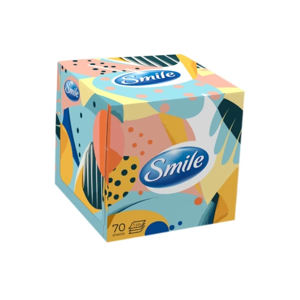 Smile Servetele faciale 3 str albe, 70 buc Cub  - image 2