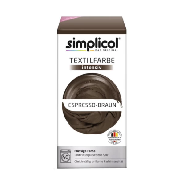 Simplicol краска для текстиля коричневый-кофе экспрессо 150 мл + 400 г - image 1