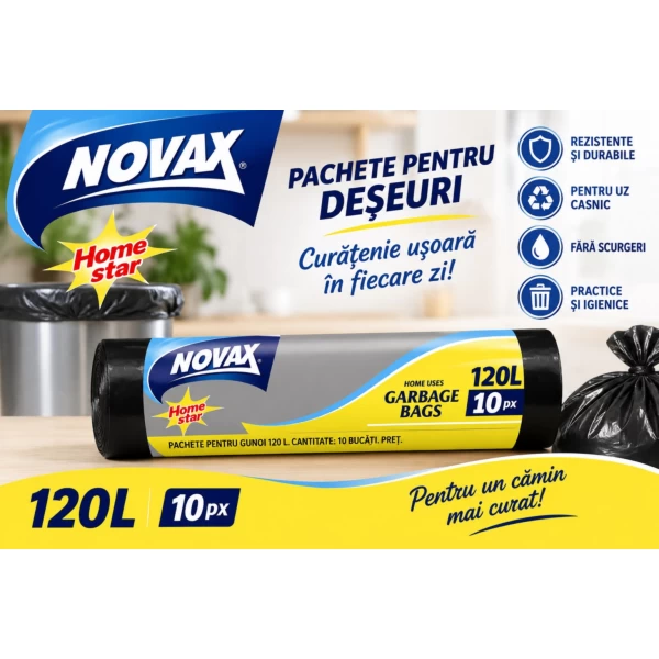 Novax Мешки для мусора 120л / 10 шт - image 2