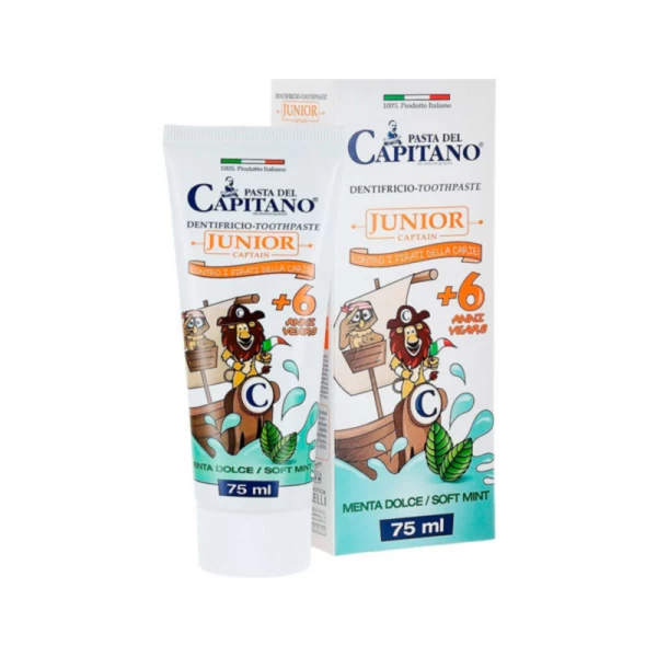 Pasta del Capitano Pasta de dinti pentru copii menta moale, 6+, 75 ml - image 1