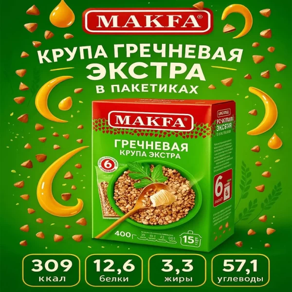 Makfa Крупа гречневая Экстра, 400 гр - image 2