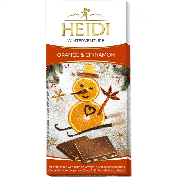 Heidi Шоколад 90г молочный с апельсином и корицей - image 1