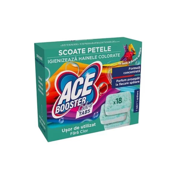 Ace Booster Таблетки для удаления цветных пятен Colors 18 шт - image 2