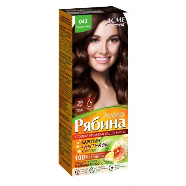 Vopsea pentru par ACME Riabina Avena, 042 - Castaniu, 100 ml - image 1