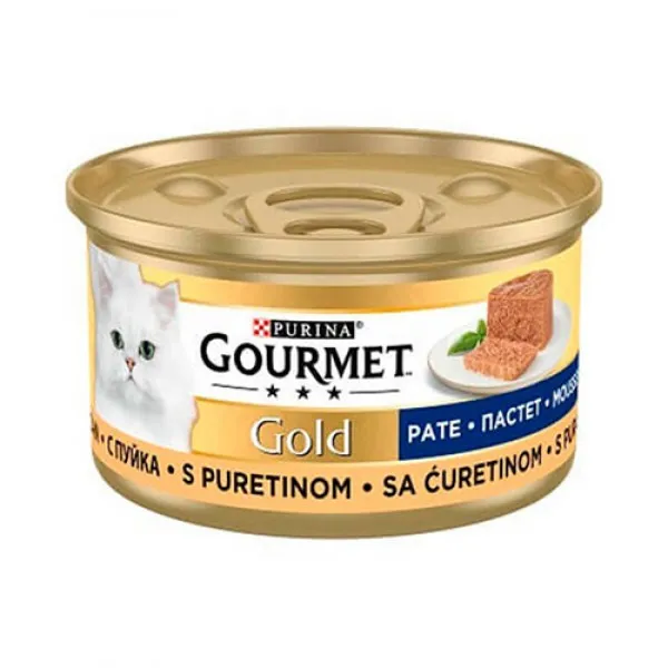 Gourmet Gold Hrană umedă pentru pisici pateu cu curcan 85g - image 1