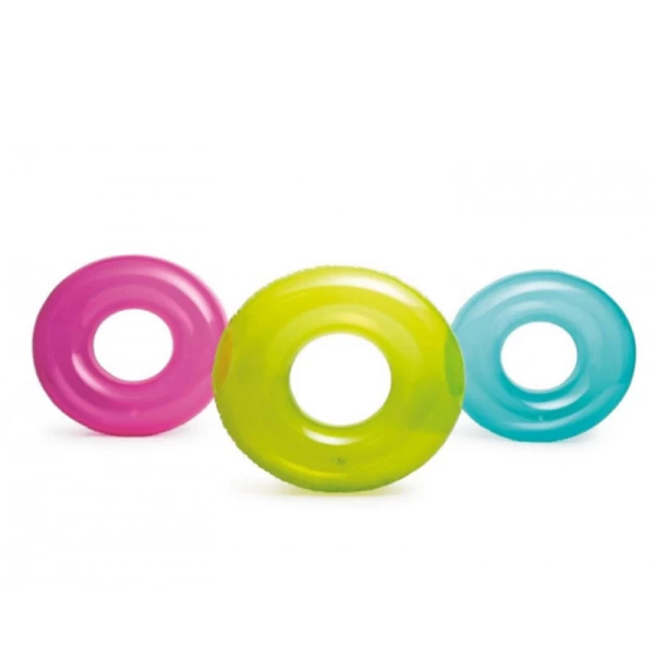 Colac gonflabil de înot transparent 76 cm, max. 40 kg, 3 culori, 8+ ani, Intex (59260) - image 2