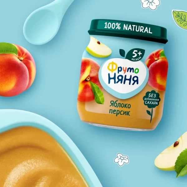 FrutoNanny Piure de mere si piersici 100g - image 3