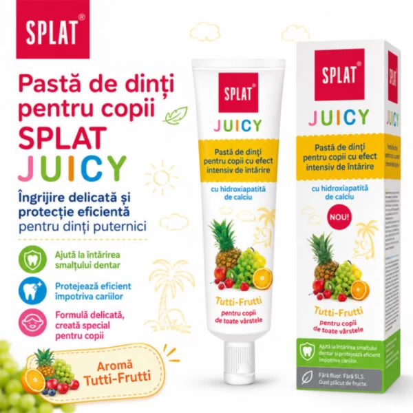 Splat Juicy Pasta de dinti pentru copii cu gust Tutti-Frutti 35ml - image 2