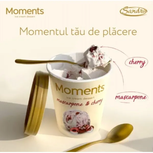 Sandra Moments Inghetata Mascarpone & Cherry 465ml - image 2
