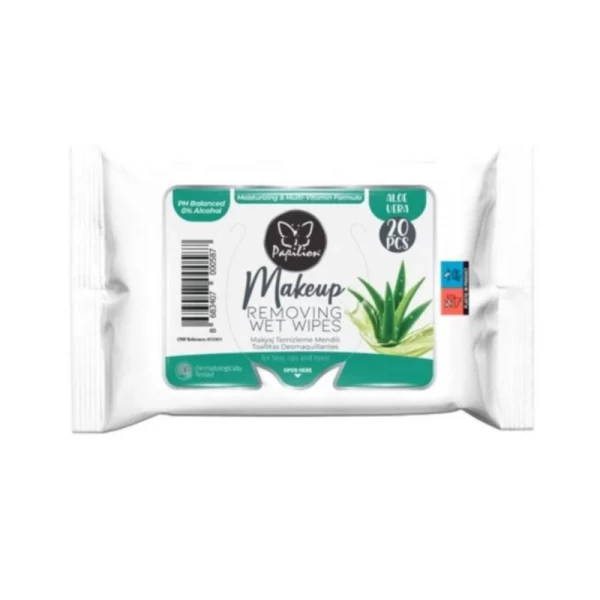 Влажные косметические салфетки с алоэ Papilion 20 шт - image 1
