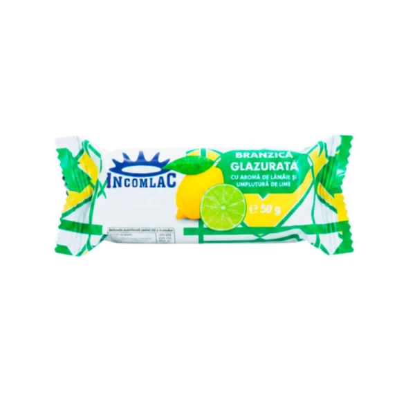 Incomlac Brinzica glazurata cu lamaie si lime 50g - image 1