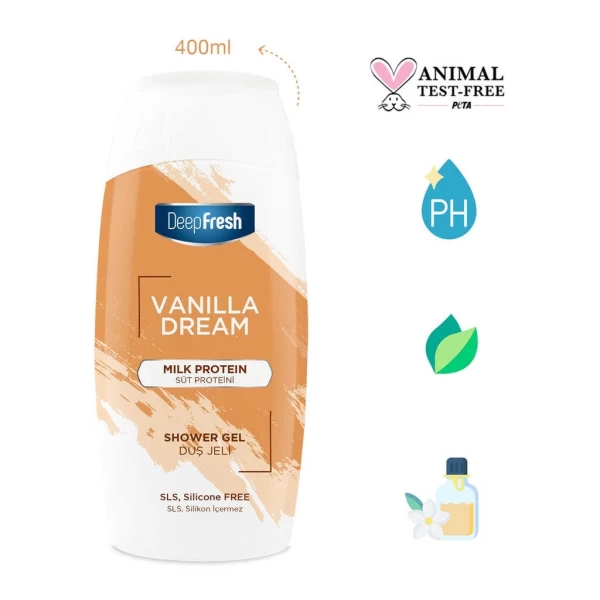 DeepFresh Gel de dus cu extracte Vanila Dream, 400 ml - image 3