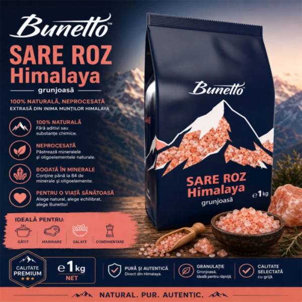 Bunetto Sare himalaya roz grunjoasa 1 kg - image 2