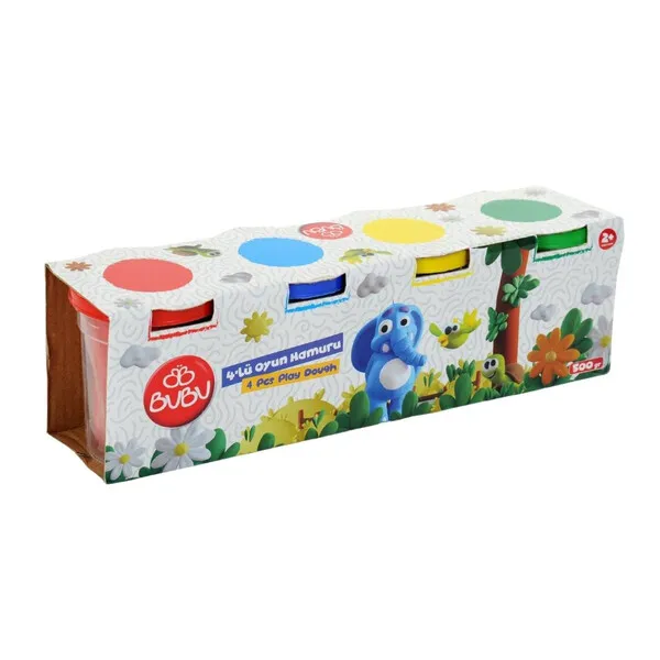 Plastilina de modelat in borcanele, 4 x 125 g - image 1