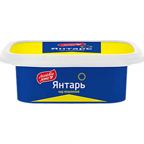 Сыр Янтарь 60% 170г ПЭТ плавленый пастообразный Савушкин продукт - image 1