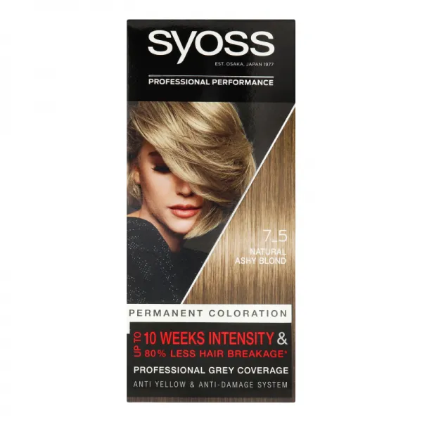 Syoss Vopsea de par 7-5 Blond Cenusiu - image 1