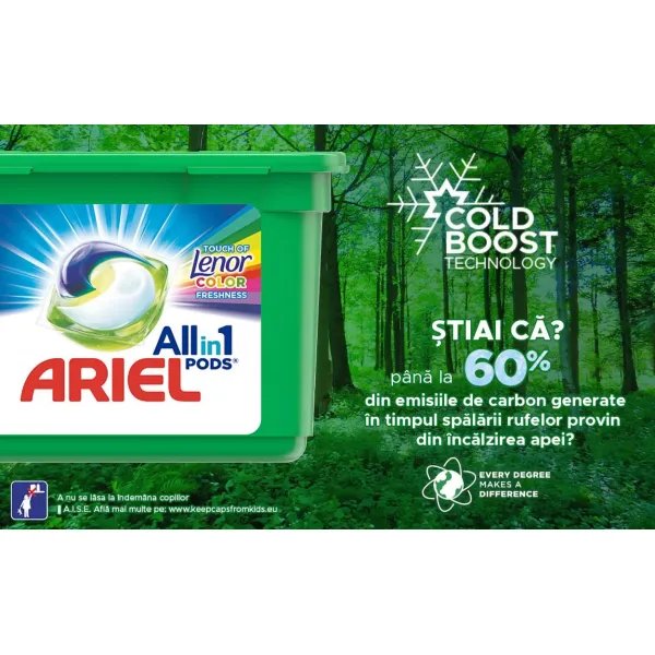 Ariel Detergent capsule 12 spalari Touch of Lenor Color - image 4