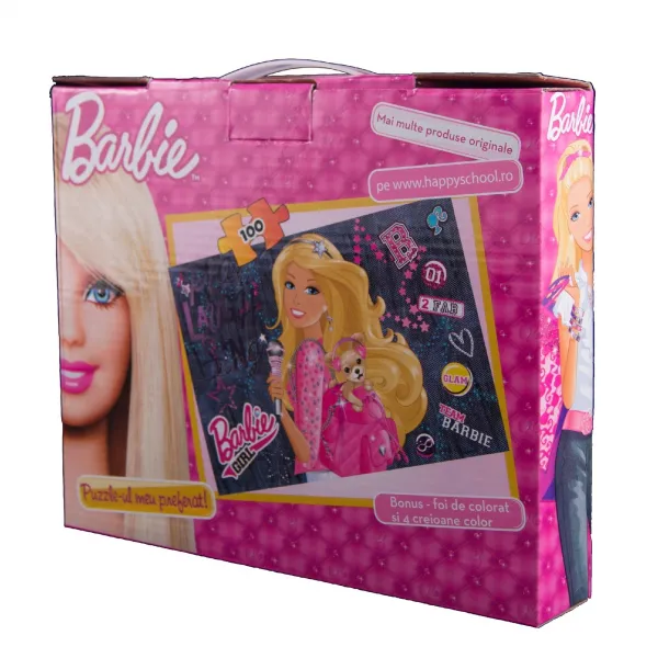 Barbie Servieta cu puzzle 100 piese+ BONUS BARBIE - image 1