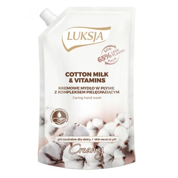 Luksja sapun lichid 400ml Cotton & Vitamine rez - image 1