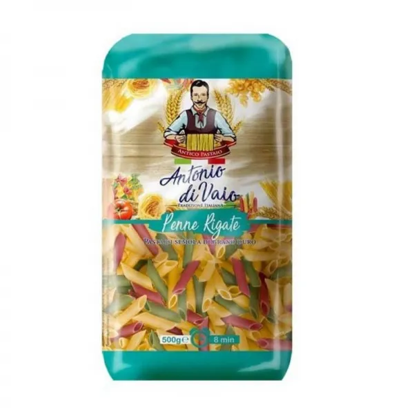 Antonio di Vaio Паста Penne Rigate Триколор 500 г - image 1