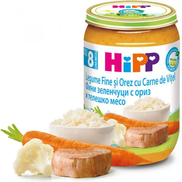 HiPP Piure de vitel cu legume si orez (8+ luni), 220 g - image 2