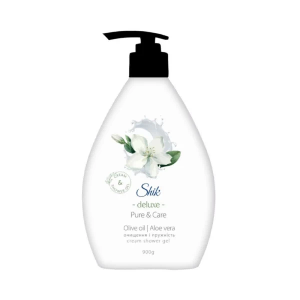Крем-гель для душа Shik De Luxe Pure&Care Оливковое масло и алоэ вера 900 мл - image 1
