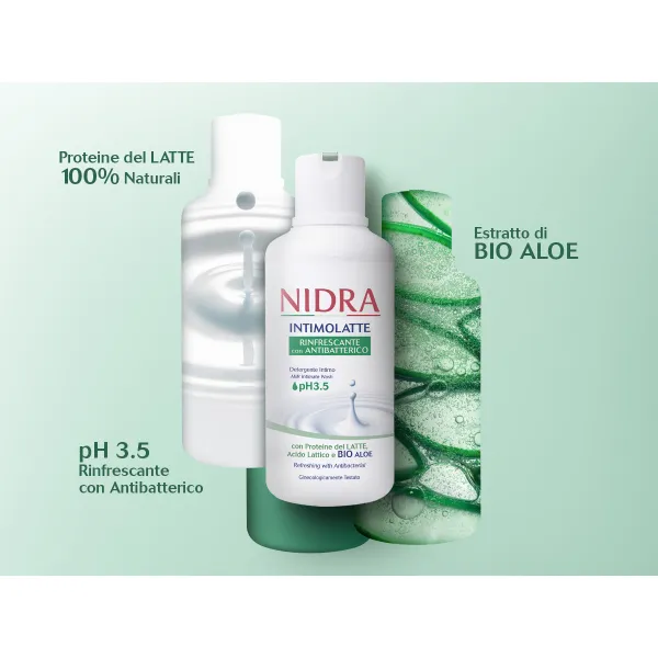Nidra Молочко для интимной гигиены Refreshing Свежесть с дозатором 300мл - image 3