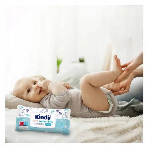 Kindii Pure Water 99% servetele umede pentru copii 60 buc - image 3