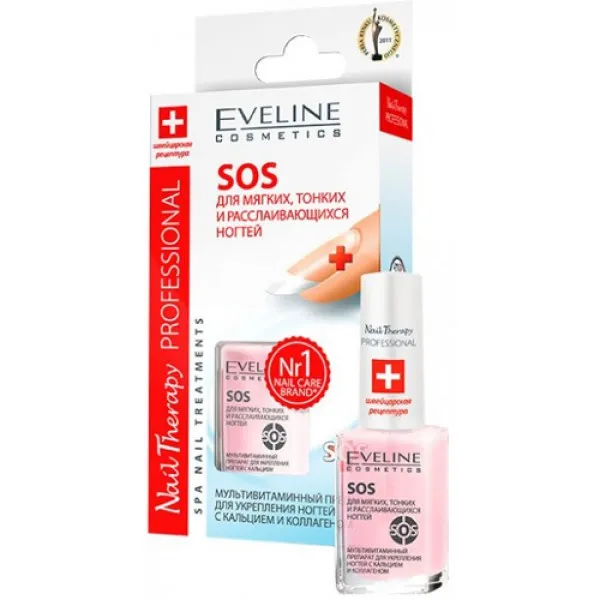 Eveline Nail Therapy SOS Preparat p/u Intarirea Unghiilor cu Calciu 12ml - image 1